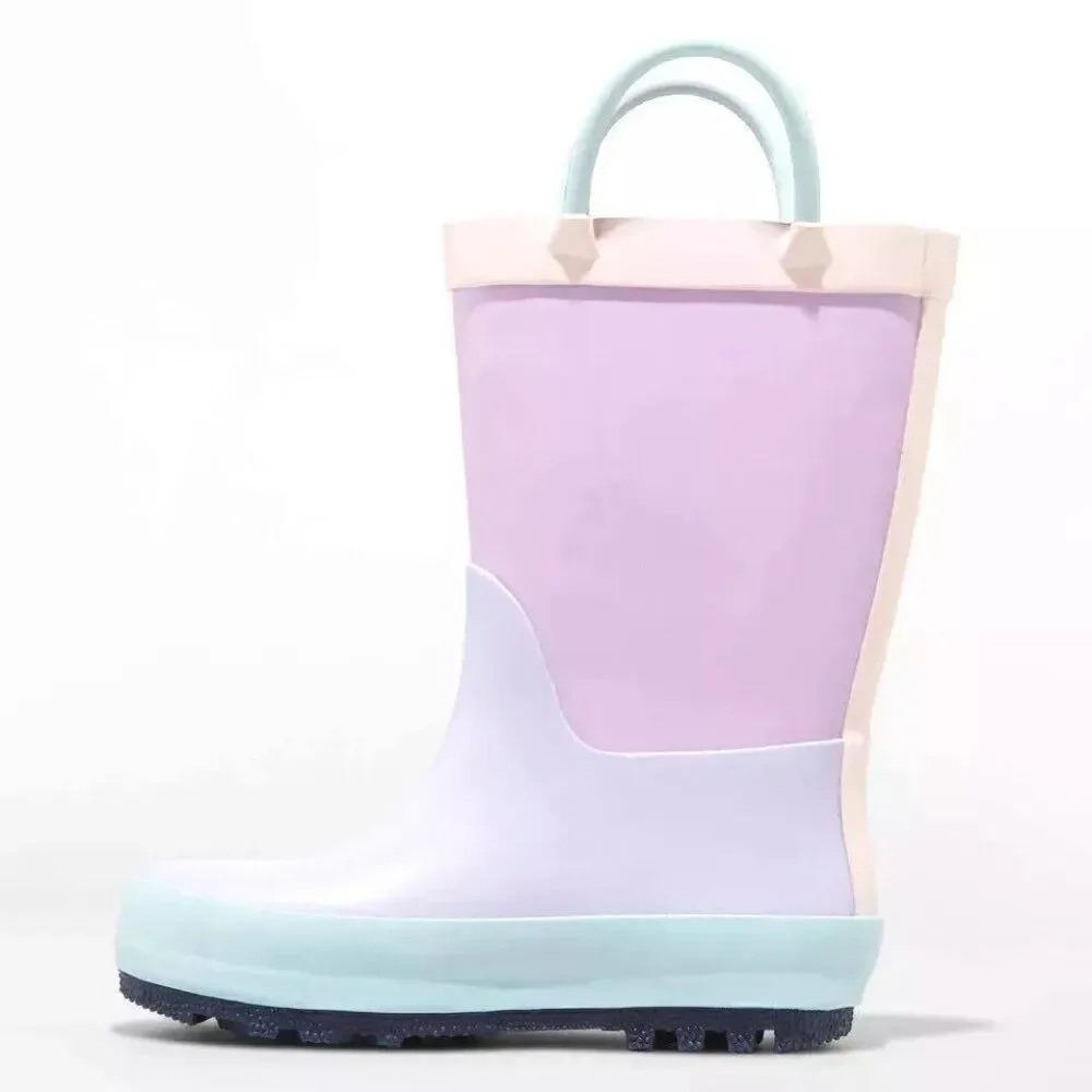 Girls Ali Colorblock Rain Boots - Cat and Jack (Purple) 